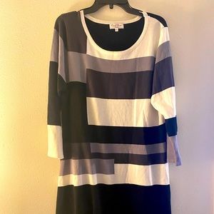 Black and White Sweater Dress